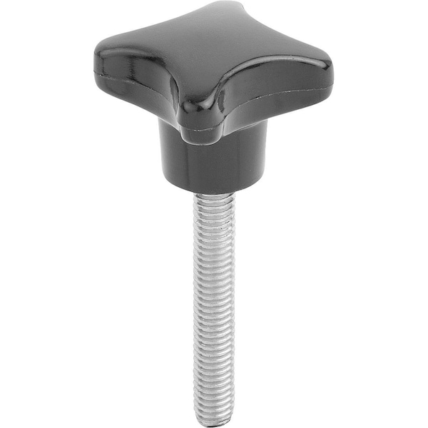 Kipp Palm Grip Similar To DIN6335 M08X40, D1=40, H=25, Form:L, Thermoset High-Polish Finish Black, K1017.54008X40 - main